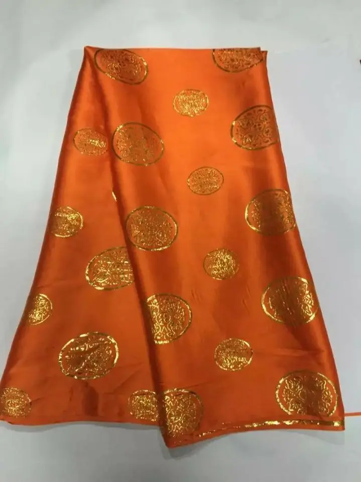 5 Y/pc Fashionable real gold silk lace embroidery african smooth and soft copper velvet fabric for dress JS2-1 | Дом и сад