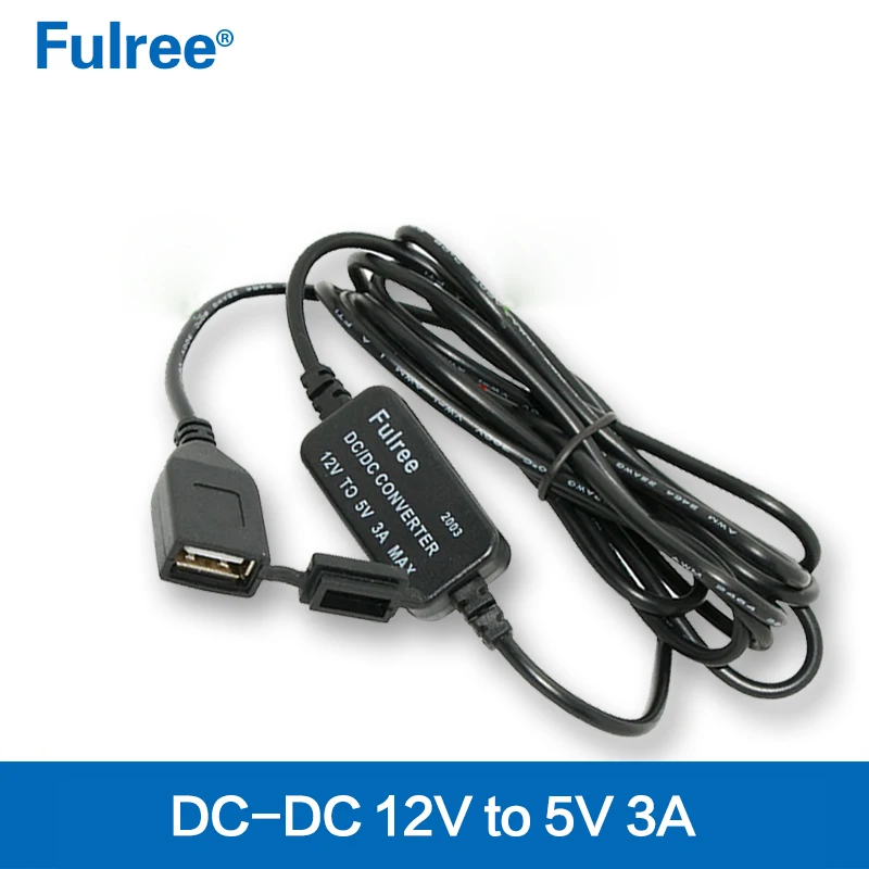 

car charger DC-DC step down converter 12V to 5V 3A 2A 1A buck module Female USB port with cover cap