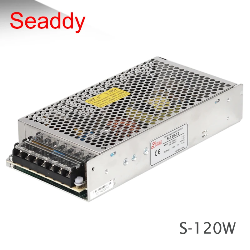 

Steady IP20 10 amp 12 volt led driver circuit 120w 220v 12v transformer S-120-12 10a led lights power supply