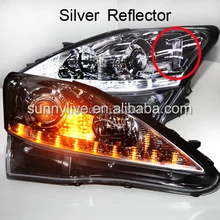 Хромированный корпус светильник для Lexus IS250 светодиодный головной фонарь с проектором объектив 2006-2010 Серебристый отражатель