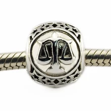 Подходит для браслетов Pandora Libra Star Sign Charms серебряные бусины 925 пробы