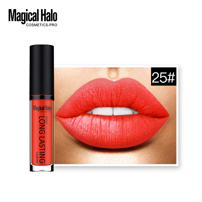 20-38 цветов бренд Magical Halo жидкая помада стойкий блеск для губ матовая губная помада водостойкая блеск для губ татуировка Обнаженная Cosmetcis Berry - Цвет: 25