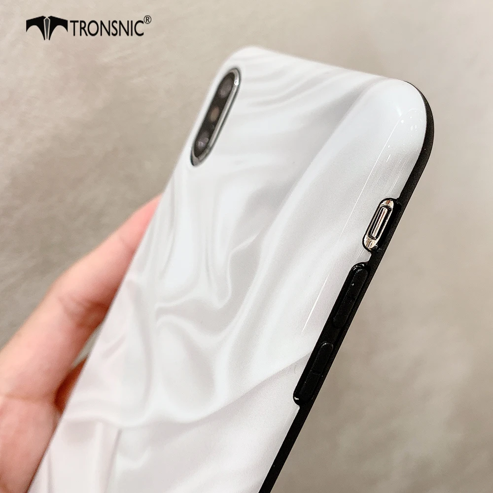 Чехол для телефона TRONSNIC Marble Green iPhone X XS MAX XR матовый мягкий модный чехол 6s 6 7 8 Plus