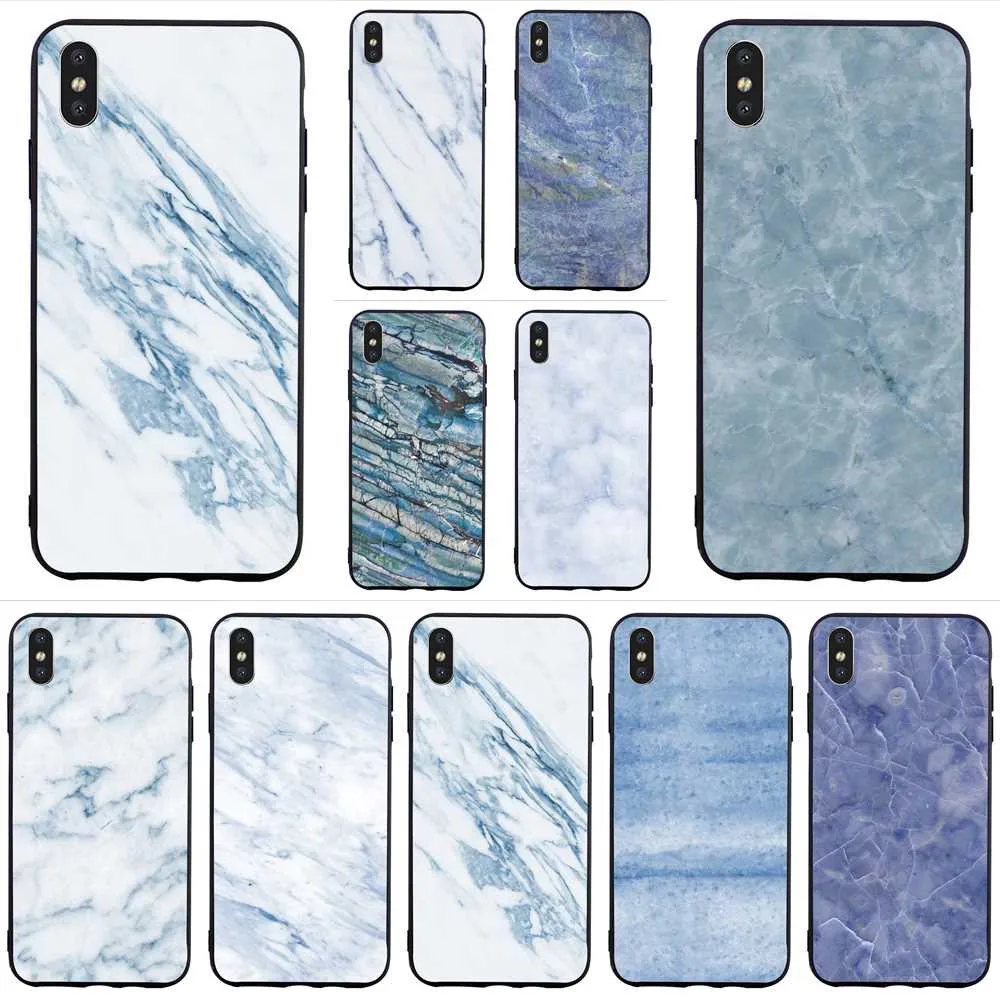 

Fashion Pure Marble Phone Cover for iPhone 8 Plus Case 6 6S XR Xs Max X 7 5S 5 SE Soft