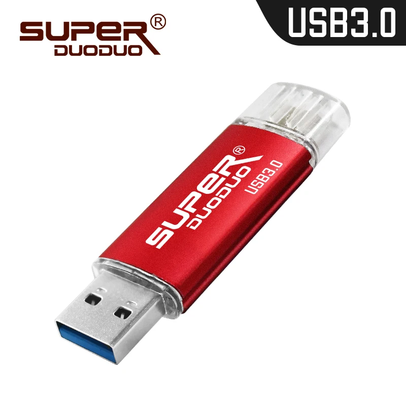 Горячая Распродажа 2 в 1 USB флеш накопитель 4 ГБ 8 16 диск Флешка 32 Гб 64 карта памяти 3 0
