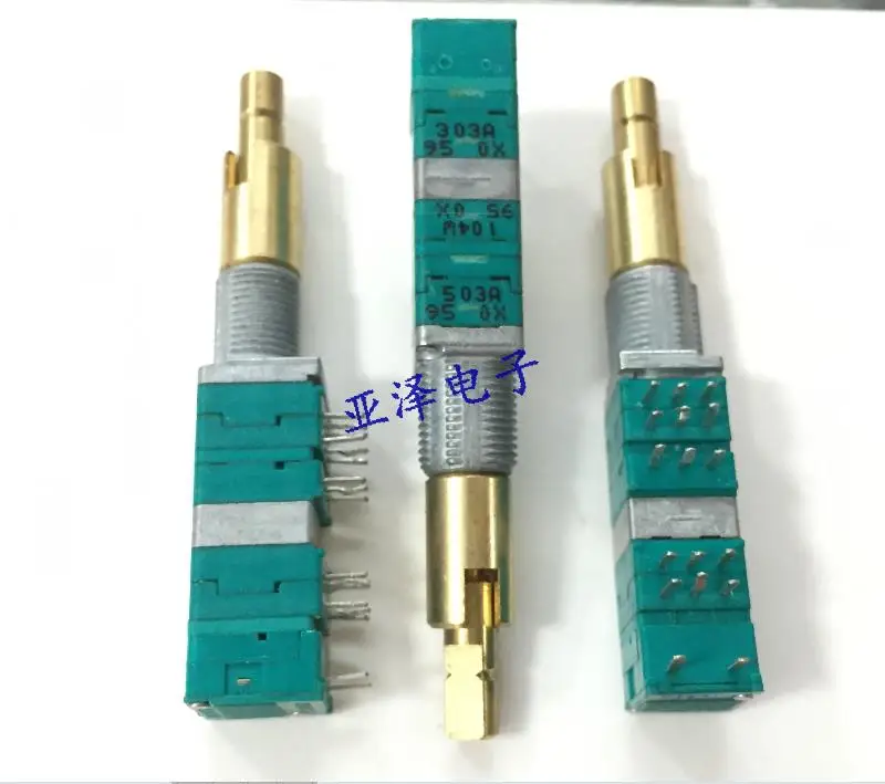 

1pcs Japanese ALPS Alps type 09 double shaft double adjustable 5 potentiometer with push switch 50K100K30K
