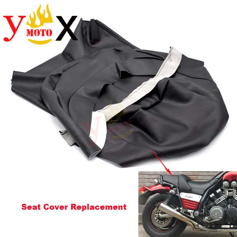 Replacement Thick Black PU Leather Motorcycle Seat Cover Cushion Guard