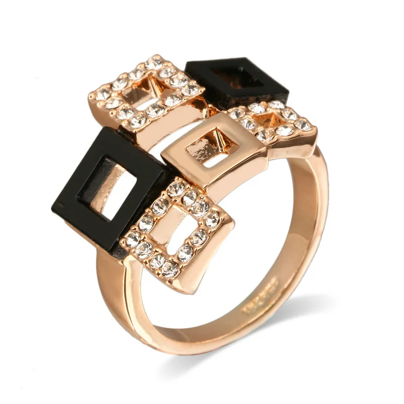 Классический AAA+ кубический циркон Винтажное кольцо на палец для женщин цвета розового золота модные брендовые вечерние ювелирные изделия anel aneis Новинка DWR091