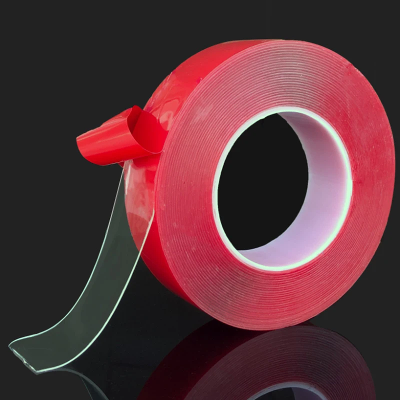 

Tancredy Red Transparent Silicone Double Sided Tape Sticker For Car High Strength No Traces Adhesive Sticker Living Goods
