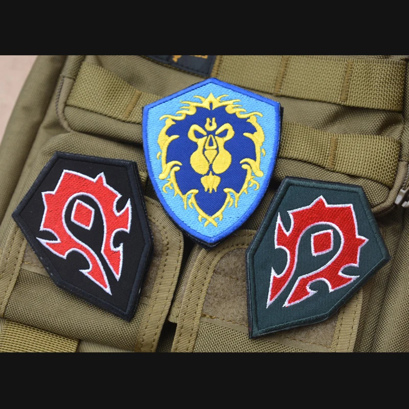 3 шт. WOW World Alliance/Horde Forces Camp сторонняя нашивка с надписью DIY Высококачественная