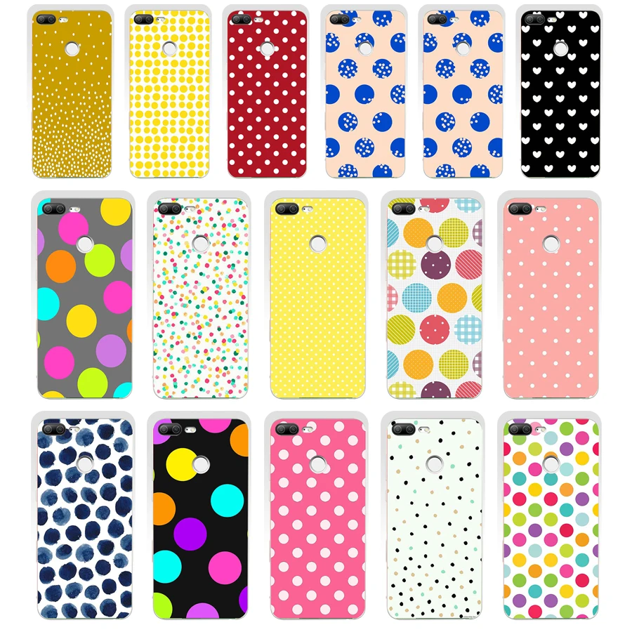 

109SD Polka Dots gift Soft Silicone Tpu Cover phone Case for huawei Honor 8 9 Lite 8X p 9 lite 2016