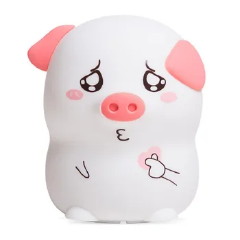 

Pig Pat Silicone LED Lamp Night Light Multicolor Touch Sensor Tap Control Fancy Gift Lamp For Kids Room Decor USB Charging Light