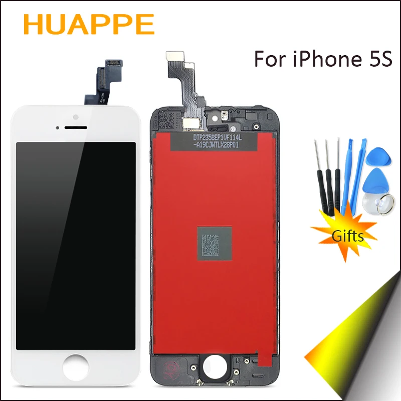

HUAPPE 100% Tested No Dead Pixel AAA++ Quality High Definition LCD For iPhone 5S SE Display Touch Screen Replacement Black White