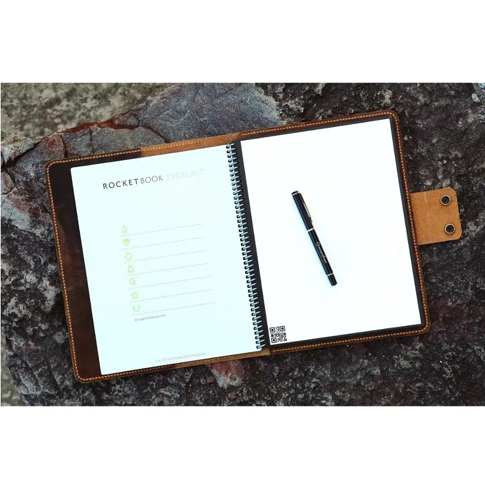 Персонализированная кожаная обложка папка книжка для Rocketbook Everlast стираемая wibounce