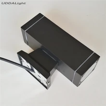 Черный/серый квадрат 6 Вт 8 Вт сад настенный светильник 65 мм скидка 30