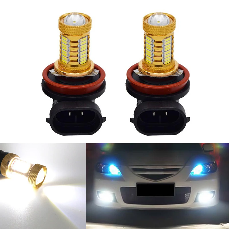 DOTAATDW 2x High Bright White Canbus H8 H11 LED Fog Light Bulbs For