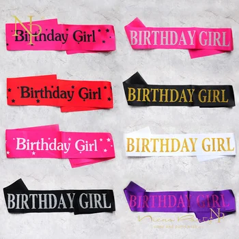 

Nicro Birthday Girl Sash Glitter Satin Princess Happy Birthday Party Decoration 10th 15th 16th 18th 20th 21st 30th 40th #Oth09