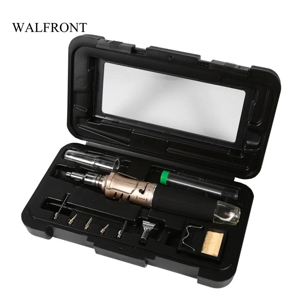 

10 in 1 Automatic Ignition Soldering Iron Set Butane Welding Torch Tools Kit Electric Soldering Set Gas Blow Torch Pen