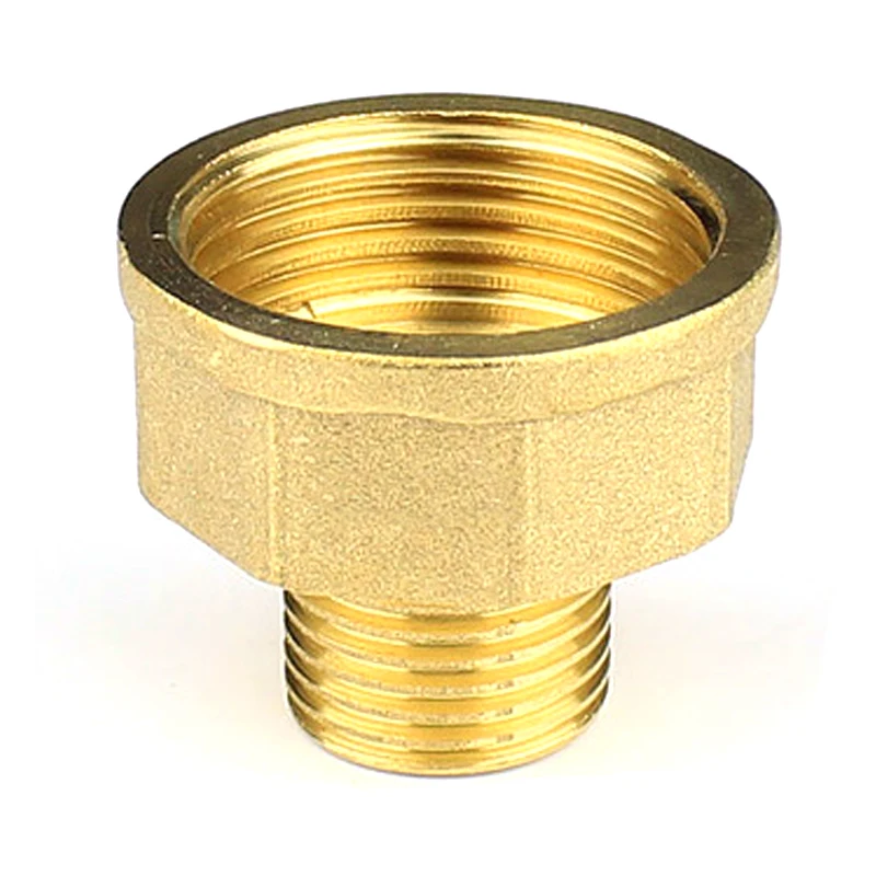 Brass Hose Tap Connector  3/4" 1/2"  Threaded Garden Water Pipe Adapter Fitting 
