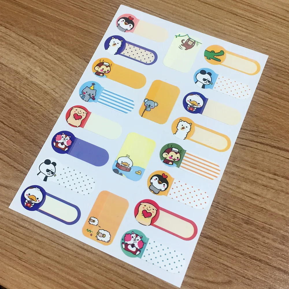 

Baby Bottle Labels Carton Animal Name Tag Stickers Waterproof Write-on Self-Laminating For Sticker Daycare School Travel Camp