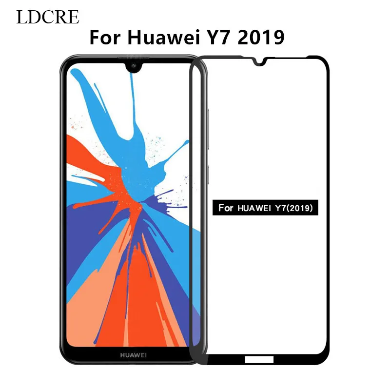 

2PCS for Huawei Y7 2019 Glass Full Glue Coverage Screen Protector Glass for Huawei Y7 2019 Glass for Huawei Y7 2019 Film Glass