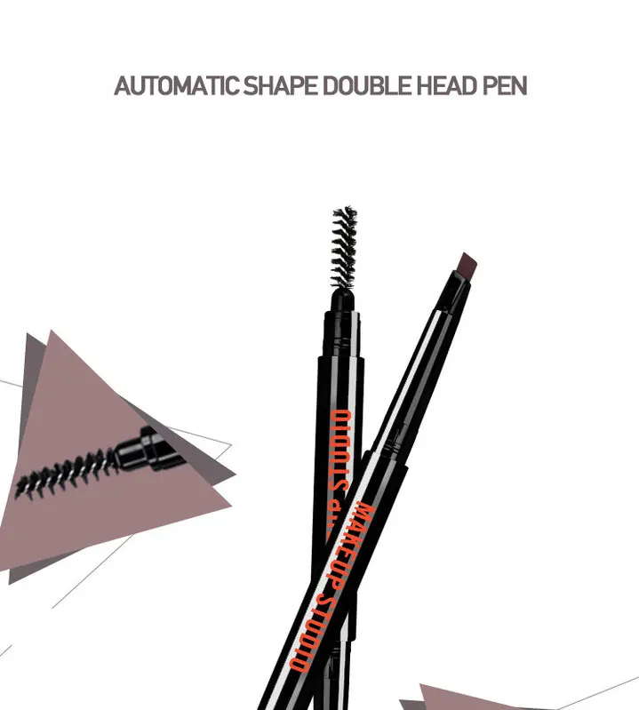 JOJO, 5 цветов, автоматическая форма, двойная головка, ручка для бровей, стойкая, черный, коричневый, карандаш для бровей, подводка для макияжа
