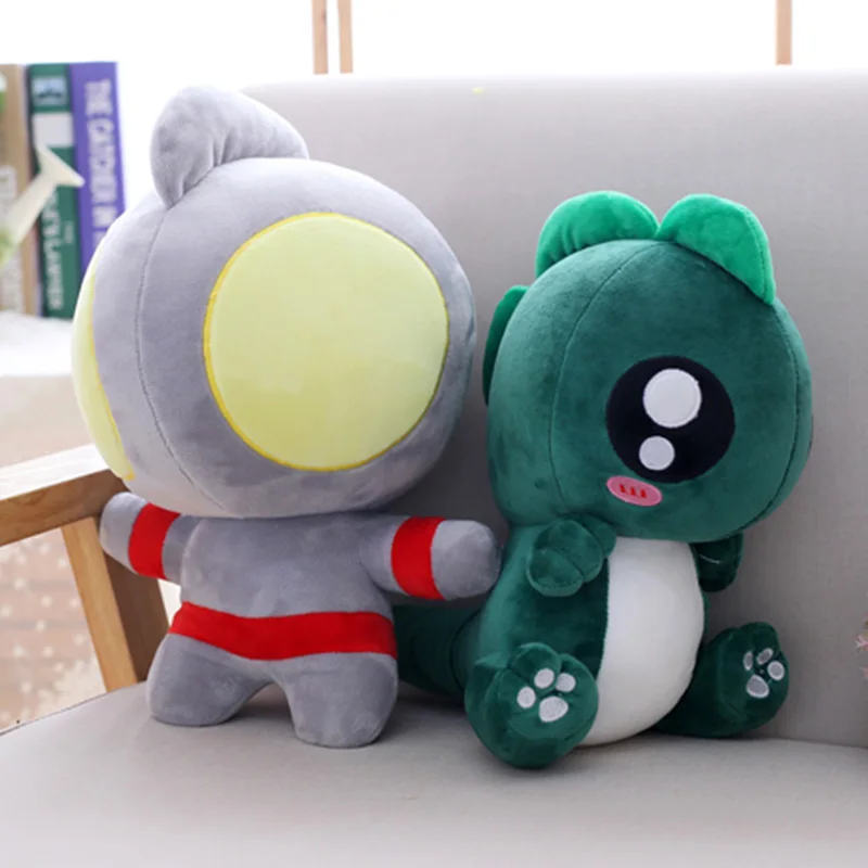 

1pc 22cm 32cm 40cm cartoon ultraman dinosaur monster plush doll hold pillow infant kids gift stuffed toy home decoration
