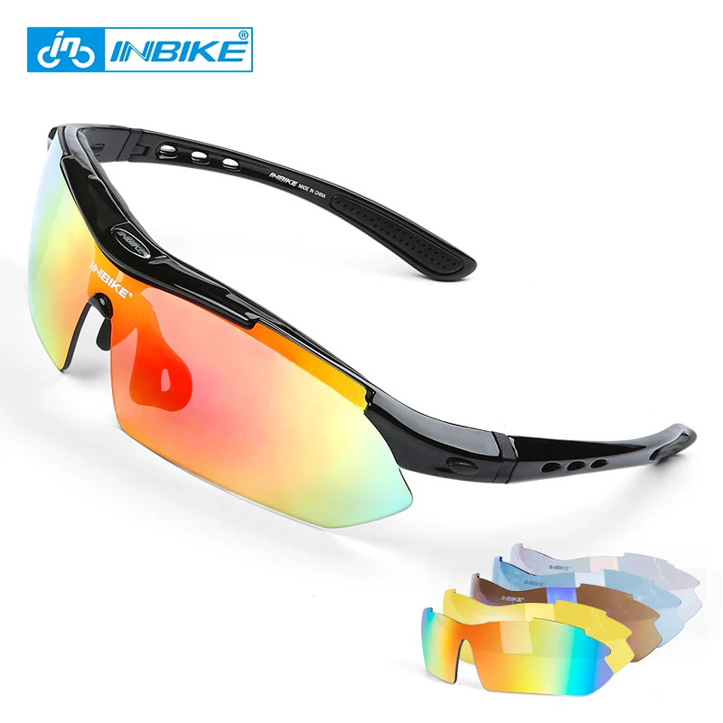 Buy INBIKE Cycling Glasses UV Proof Polarized 5 Lens Frame Eyewear Bike Bicycle