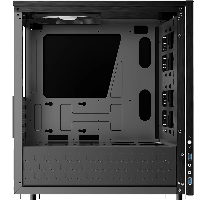 C3 PLUS Алюминиевый Чехол для компьютера с боковой стороны через шасси поддержка