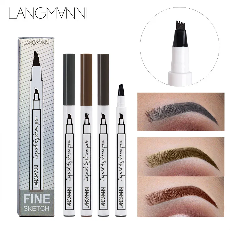 Best Selling 3 Colors Eyebrow Pencil Eyebrow Pen Fine Sketch Waterproof