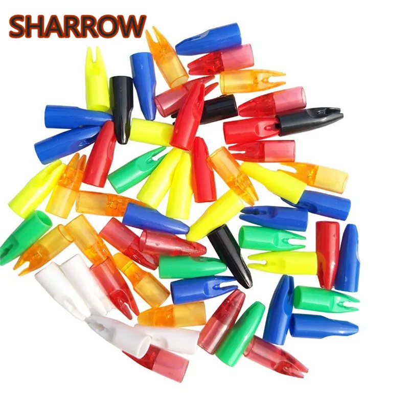 

100Pcs Archery Arrow Nock Nocks For 8mm Wood Bamboo Arrow Shafts DIY Tools For Outdoor Training Shooting Archery Accessories