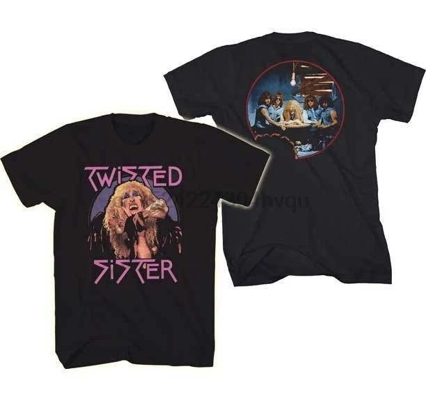 

New Fashion Men's Twisted Sister Photo Men T Shirt Two Sides Printed women tshirt