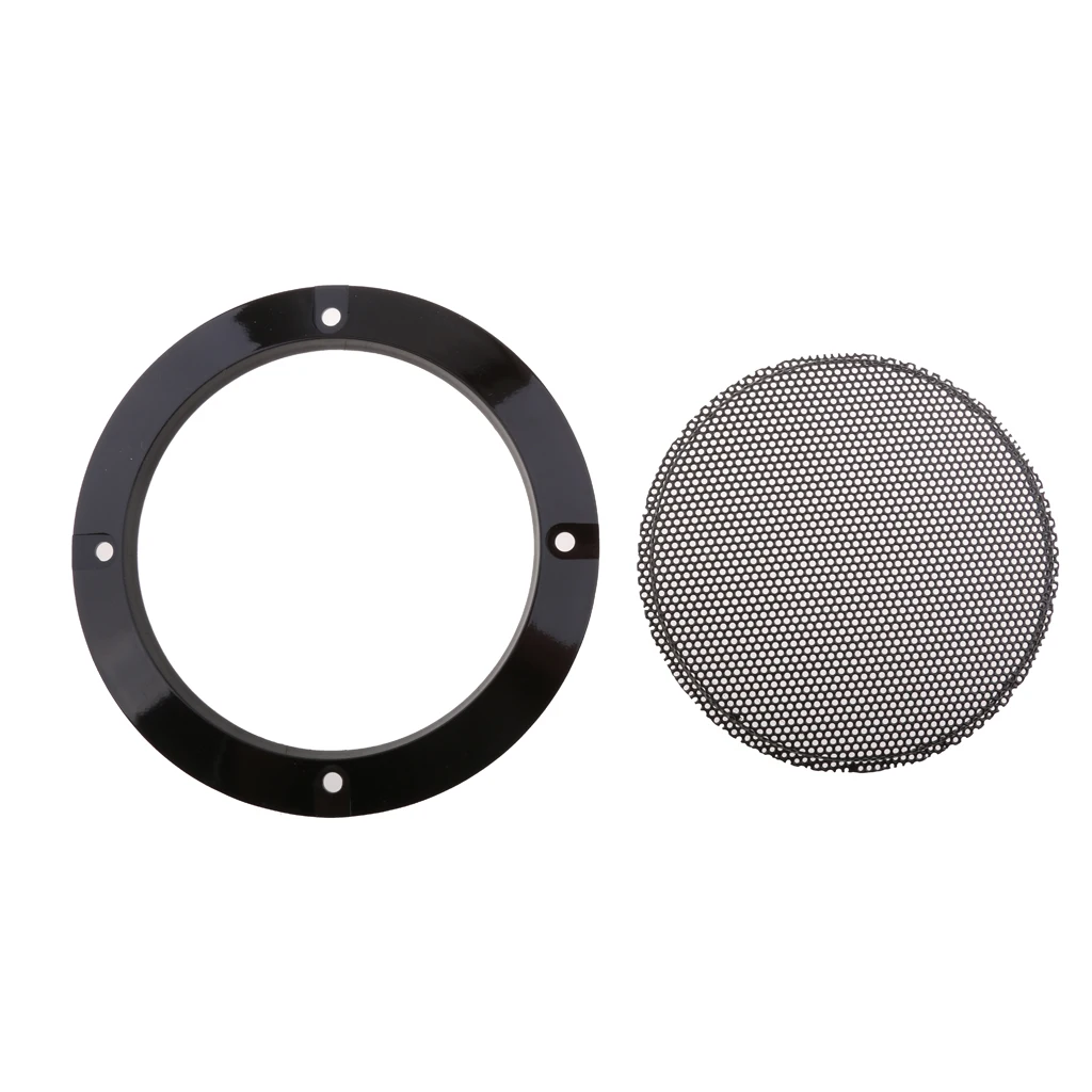 4 Inch Speaker Decorative Circle Cover Guard Protector with Protective Black Iron Grille Mesh