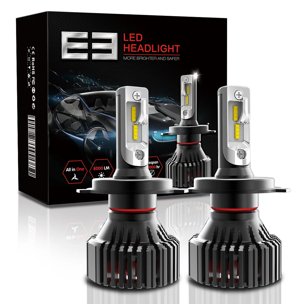 

Xenplus error freeT8 led Headlight H7 H1 H3 H27 E3 H4 H11 H8 9007 9005 9006 5202 H13 Headlamp ZES 12V 8000LM Fog Lamp For Auto