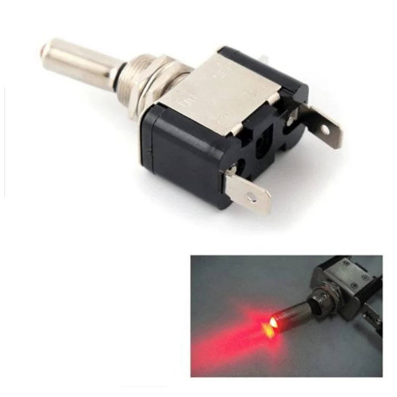 Автомобильный светодиодный светильник SPST тумблер качалка с защитным чехлом 12 В 20
