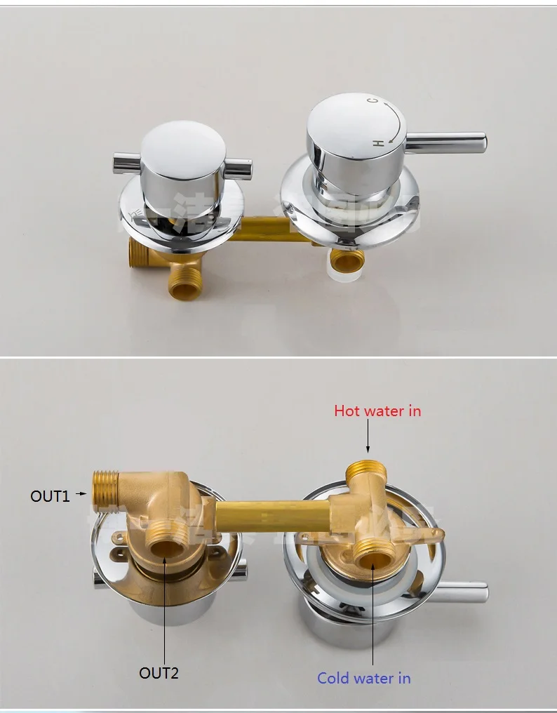 В настенный 2/3/4/5 способов воды на выходе латунный смеситель для душа винт или интубации Медь душевая кабина номер смешивания клапан