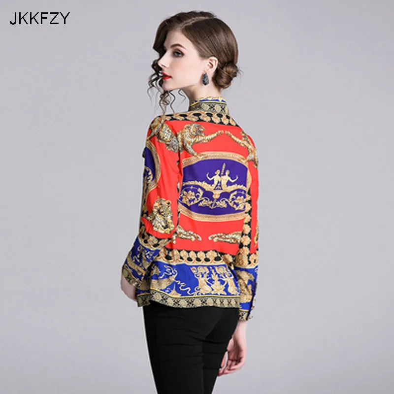 JKKFZY Women Shirt Elegant Casual Blouse 2018 Autumn Winter New Ladies Long Sleeve Tops Turn-down Collar Shirt JKKFZY Women Shirt Elegant Casual Blouse 2018 Autumn Winter New Ladies Long Sleeve Tops Turn-down Collar Shirt