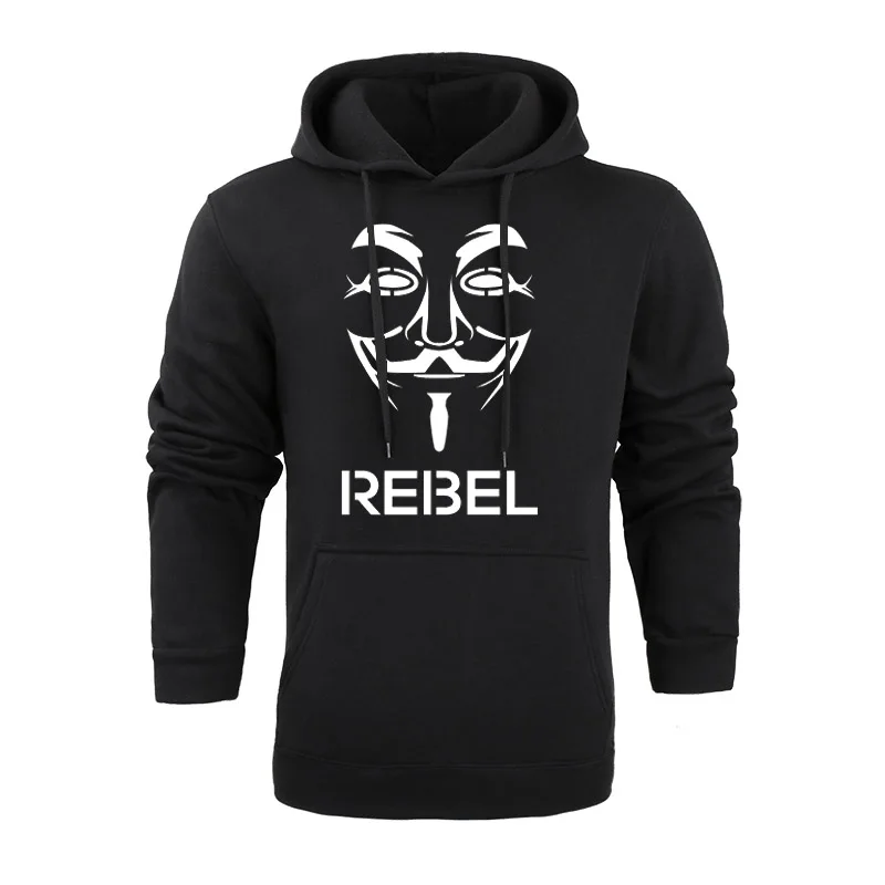 

V for Vendetta Sweatshirt Fleece Designer Pattern Print Hoodie Soft Rib Bottom Hooded Sweatshirt Men Casual Hoodie