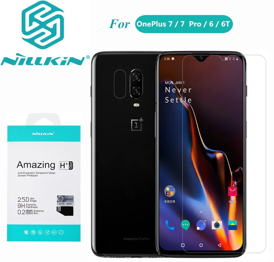 

OnePlus 7 Pro Oneplus7 Glass Nillkin Amazing H / H+Pro Anti-Explosion Front Screen Protector For One Plus 6 6T 1+6 T 1+7 Pro