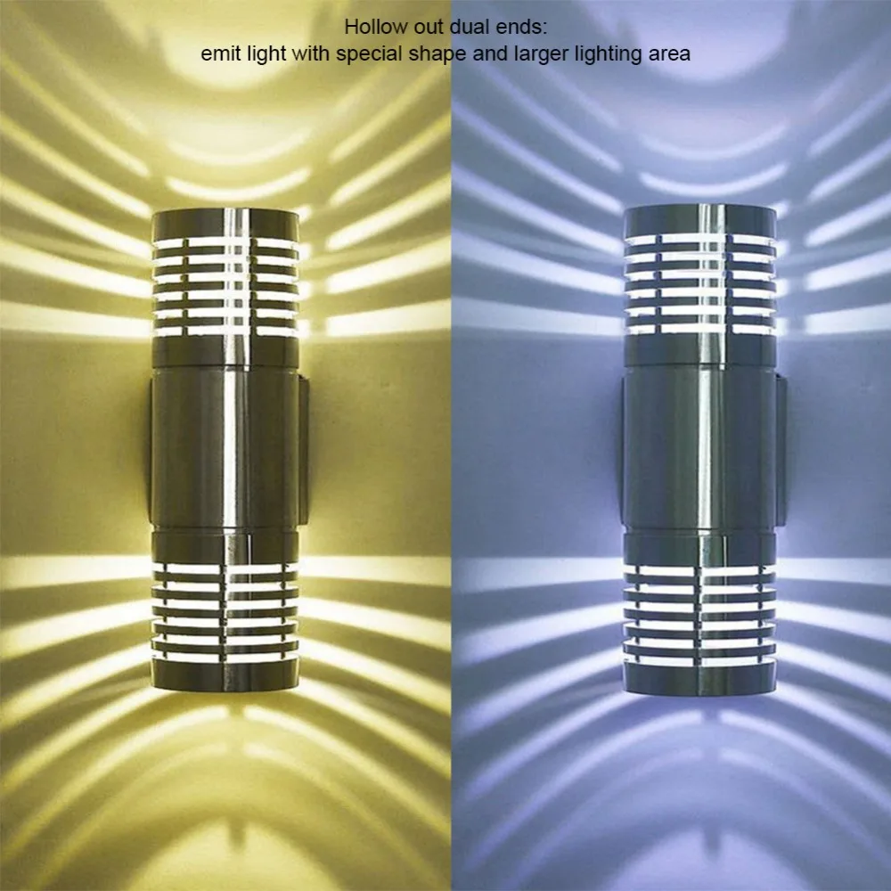 2W Modern Dual Head Up Down LED Wall Lamp Indoor Living Room Bedside Porch Light Cool White Warm ...