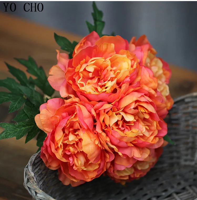 autumn decoration peonies flower bouquet for wedding home decoration (4)