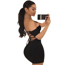 Back Lace Up Mini Dress Off Shoulder Short Sleeve Summer Party Dress Sexy Hollow Out Women Club Bandage Bodycon Dresses Vestidos navy lace hollow out short sleeves mini dresses with lace up design