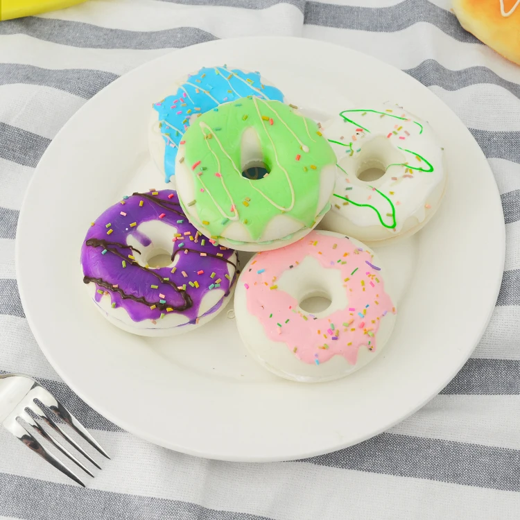 

6pcs/lot Artificial Fake Bread Donuts Doughnuts Simulation Model Home Decoration Craft Toy Kitchen Pretend Toys for Children