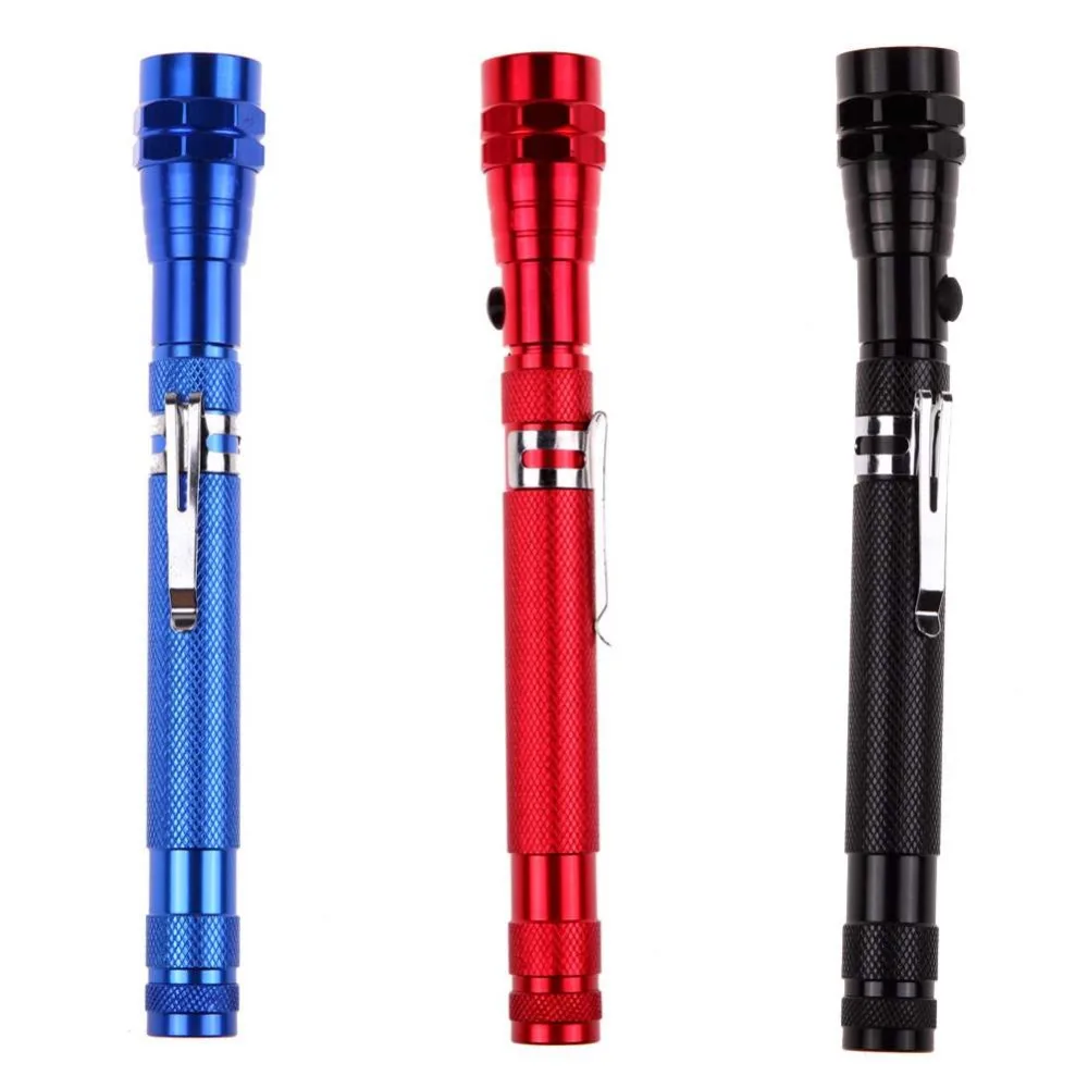 

Telescopic Flexible Aluminum 3 LED Torch Flashlight Magnetic