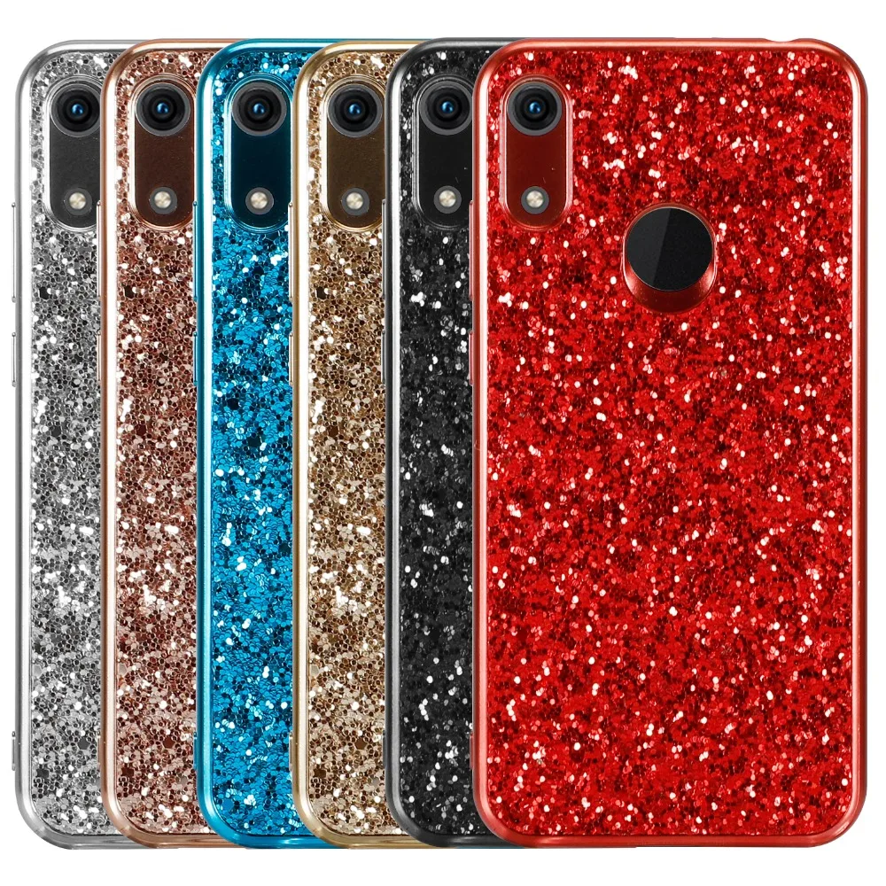 Чехлы для Huawei Honor 8A чехол с блестками чехол-накладка на заднюю панель телефона 8 A Y6
