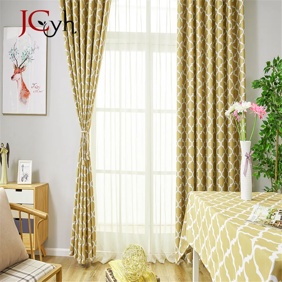 JCyh современный затемненный занавес для гостиной плед s спальни окна Cortinas