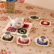 FG258 Творческий хлопок ручная вышивка орнамент подстаканники и колодки 7 шт./партия