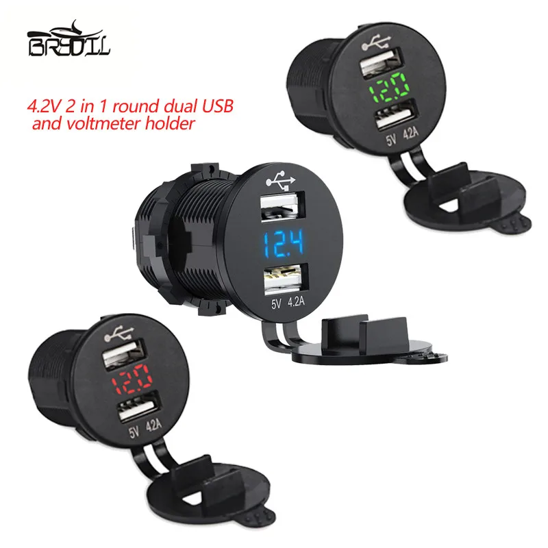 Universal 4.2A Dual USB Socket Charger Power Adapter LED Universal 4.2A Dual USB Socket Charger Power Adapter LED