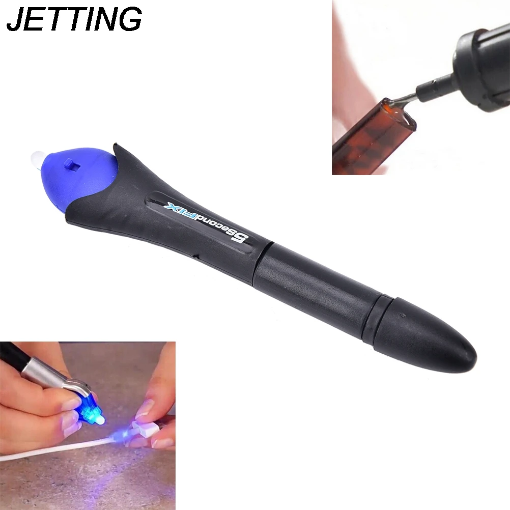 JETTING 5 Second Quick Fix Liquid Glue Pen UV Light Repair Tool With Glue Super Powered Liquid Plastic Welding Compound 1PCS
