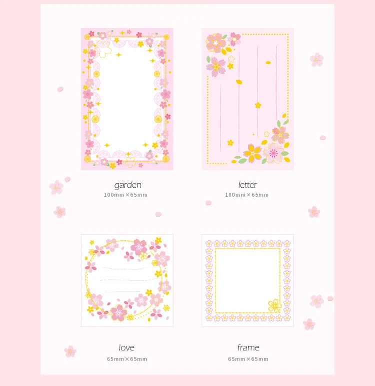 Каваи милый цветок Сакура блокнот карман Note канцелярский список Еженедельный